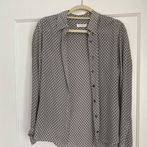 Geometric button down shirt